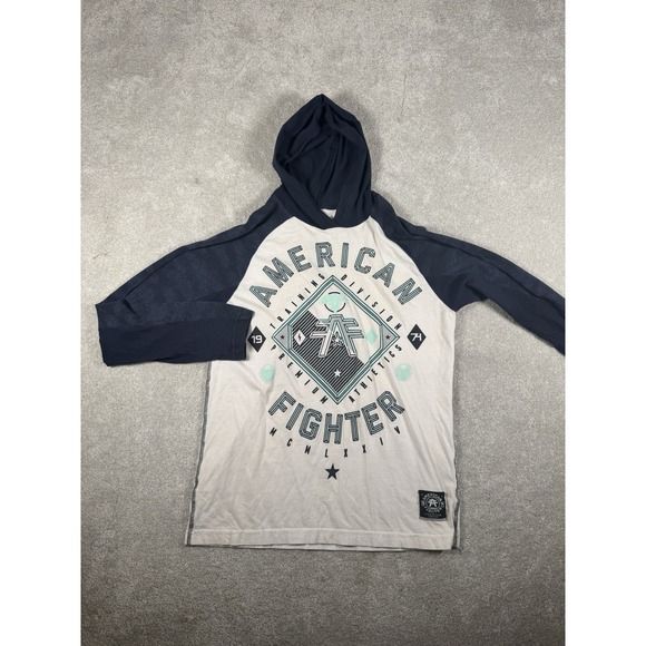 American Fighter Athletics Double Sided Light Weight Hoodie‎ Tshirt Size Medium - Picture 5 of 9